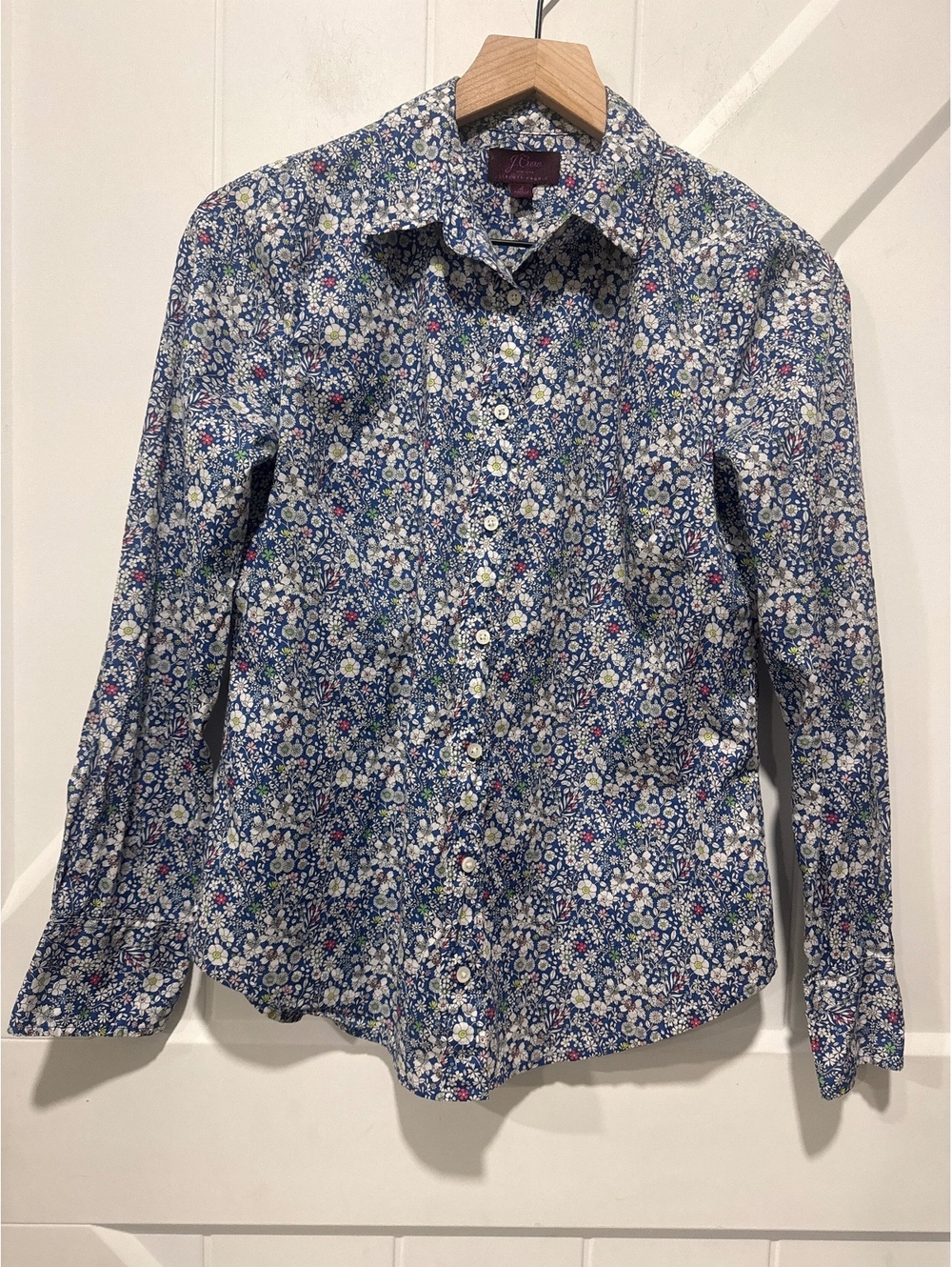 J.Crew Women's Liberty Fabric Floral Button-Up Shirt, Size 4